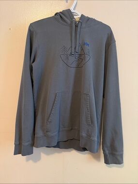 Helly Hansen Slate Gray Pullover Hoodie with Outdoor Graphic